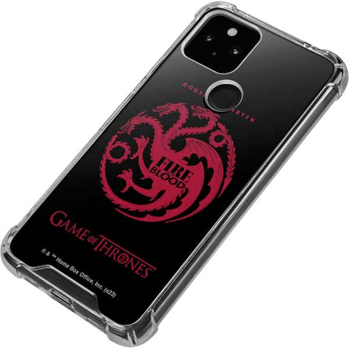 Game of Thrones: House Targaryen Google Pixel 5 Clear Case